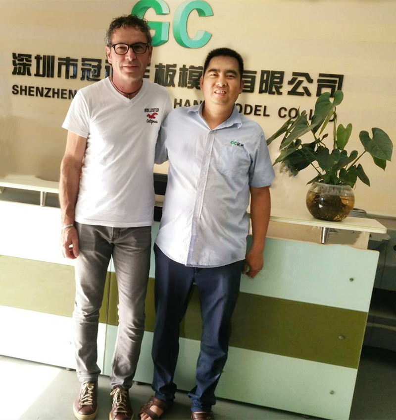 德国客户来访手板模型厂